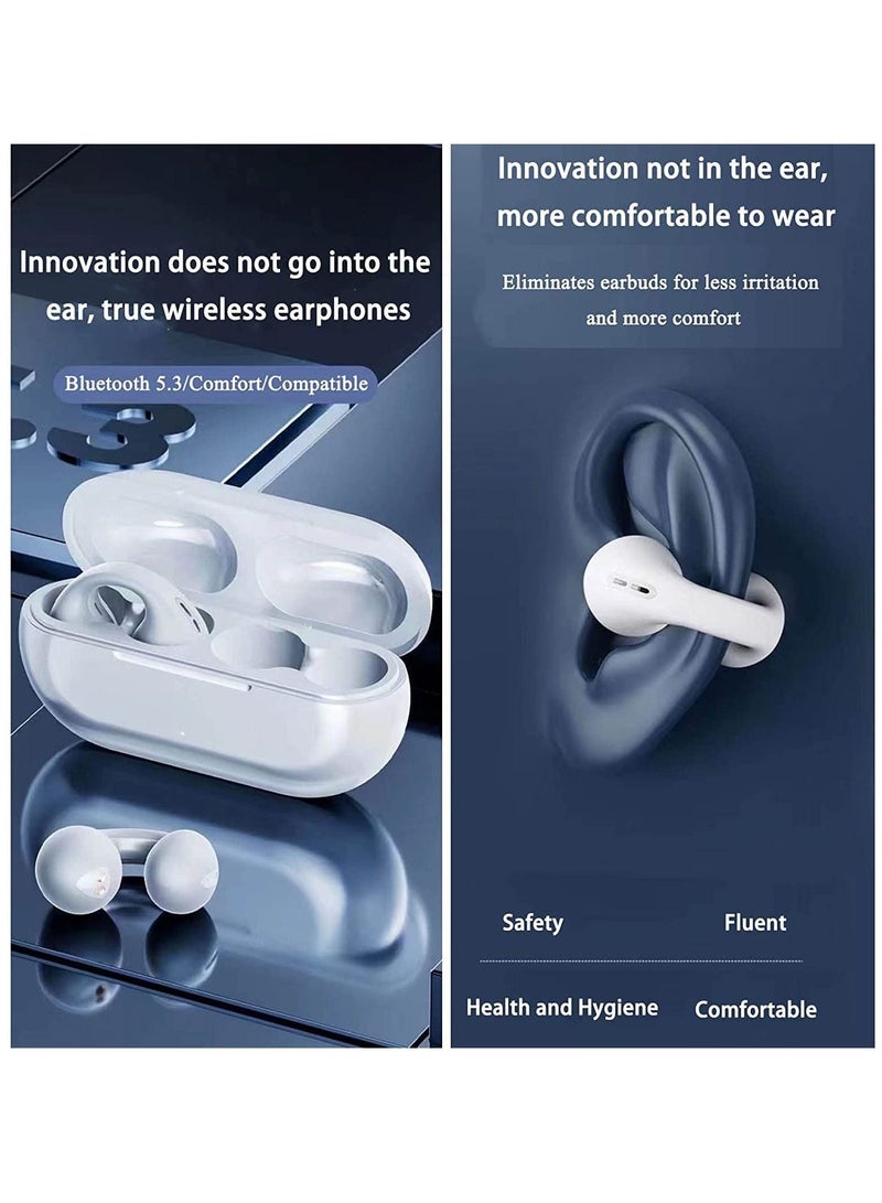 Bone Conduction Headphones with Ear Clip, Wireless Bone Conduction Headphones Bluetooth Mini Open Ear Bone Conduction Buds Wireless Bluetooth Earphones - Image 3
