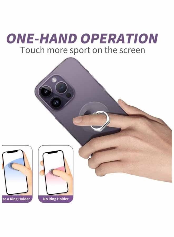 واي جيه حامل حلقة الهاتف الخلوي حامل الحامل شفاف الإصبع دائرة الإمساك 360 درجة دوران درجة حامل حلقة الإصبع (أسود شريحة ذهبية روز ذهبية) - Image 3