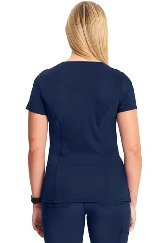 Cherokee Infinity Cherokee Women Nurse Scrubs Top Mock Wrap 2625A, XL, Navy - Image 2