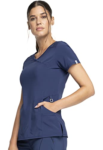 Cherokee Infinity Cherokee Women Nurse Scrubs Top Mock Wrap 2625A, XL, Navy - Image 5
