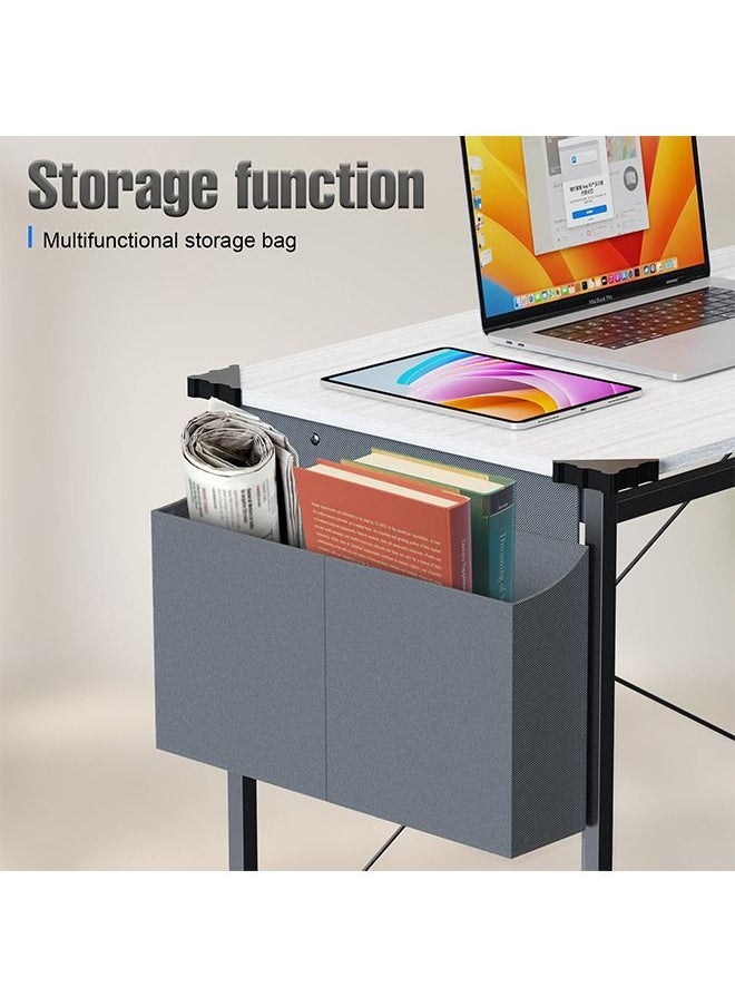 ZERIFAM - 100 x 50 cm Computer Desk Student Study Table Laptop Writing Desks with Storage Bag - Image 1