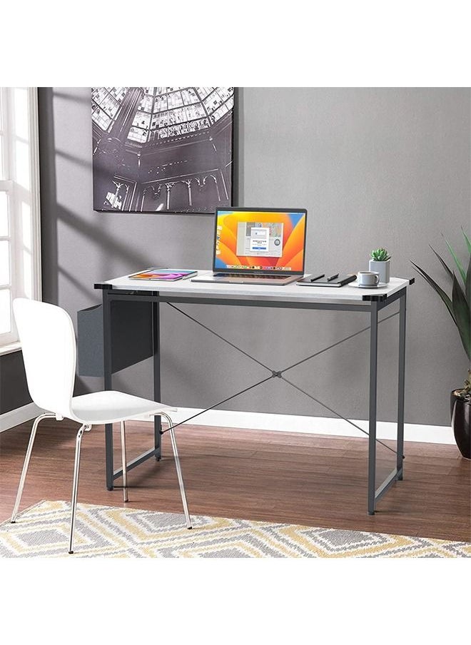 ZERIFAM - 100 x 50 cm Computer Desk Student Study Table Laptop Writing Desks with Storage Bag - Image 1