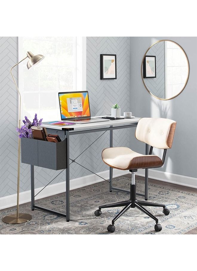 ZERIFAM - 100 x 50 cm Computer Desk Student Study Table Laptop Writing Desks with Storage Bag - Image 1