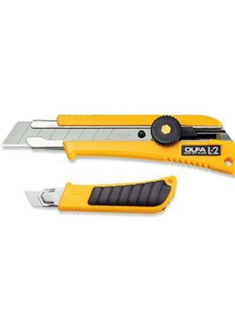 OLFA Olfa L-2 Heavy Duty Cutter Anti-Slip Rubber Grip 18mm Sharp Blade  - Image 1