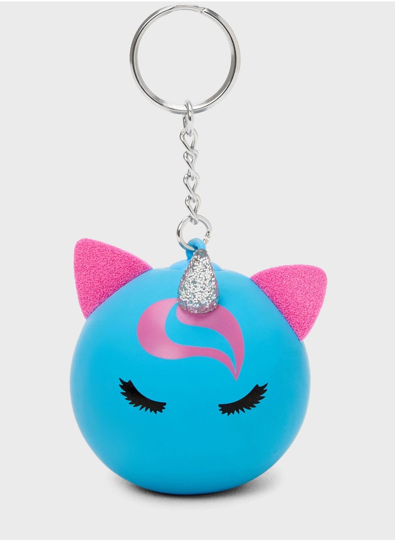 Claires Blue Unicorn Keychain 