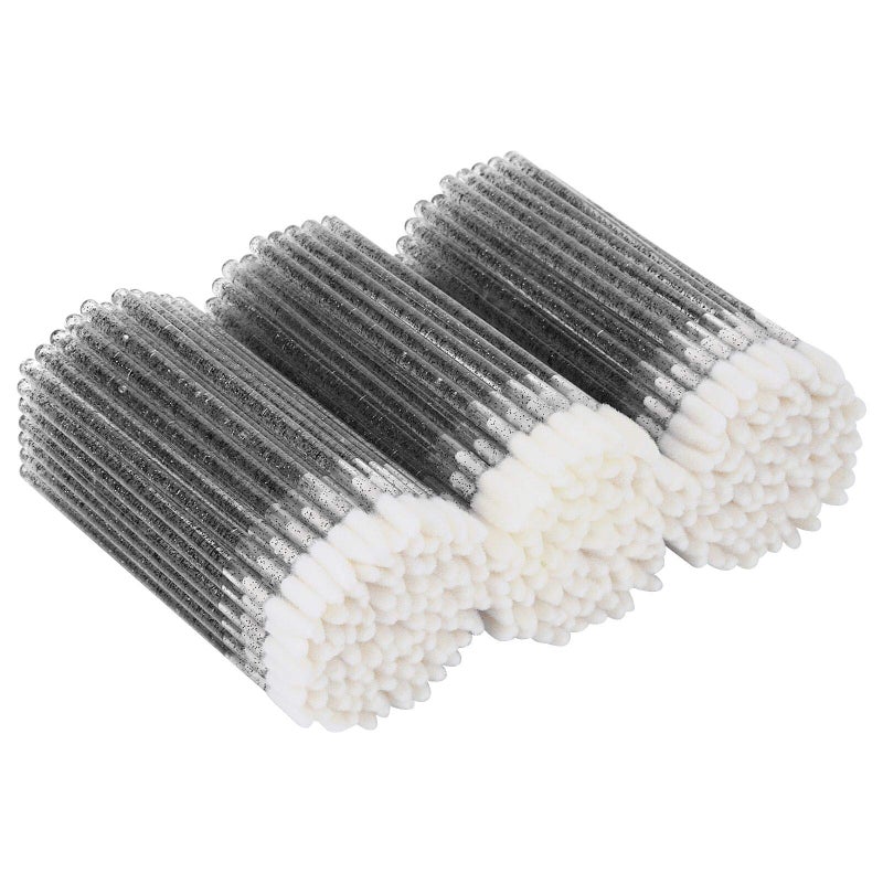 tifanso 300 PCS Lip Brush, Disposable Makeup Applicators, Lip Gloss Brush Lipstick Applicator Wands, Makeup Tool Kits Beauty Cosmetic (Crystal Black) - Image 1