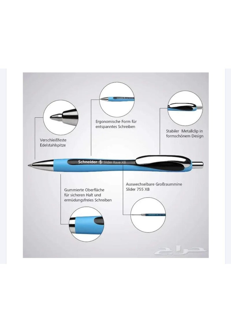 Schneider - Slider Rave Xb Ballpoint Pen, Black (132501) - Image 1