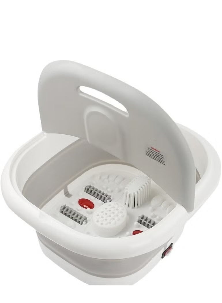 فيتنس ورلد جهاز سبا تدليك للعناية بالقدمين مع خاصية التحكم في درجة الحرارة والاهتزاز والفقاعات المتدفقة,مدلك حمام سبا كهربائي قابل للطي مع فقاعات حرارية مع اهتزاز - Image 3
