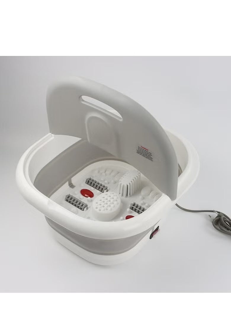 فيتنس ورلد جهاز سبا تدليك للعناية بالقدمين مع خاصية التحكم في درجة الحرارة والاهتزاز والفقاعات المتدفقة,مدلك حمام سبا كهربائي قابل للطي مع فقاعات حرارية مع اهتزاز - Image 2