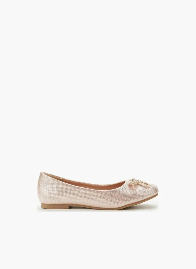 Celeste Girls Bow Embellished Ballerina Shoes Ramadan Collections