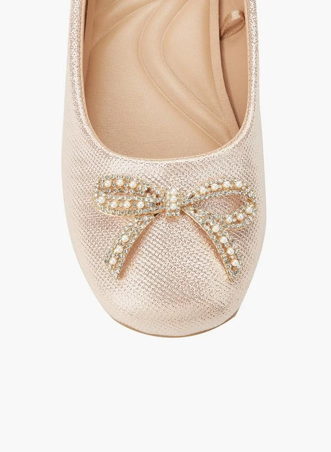 Celeste PINK Girls Bow Embellished Ballerina Shoes for Women | Best Price UAE