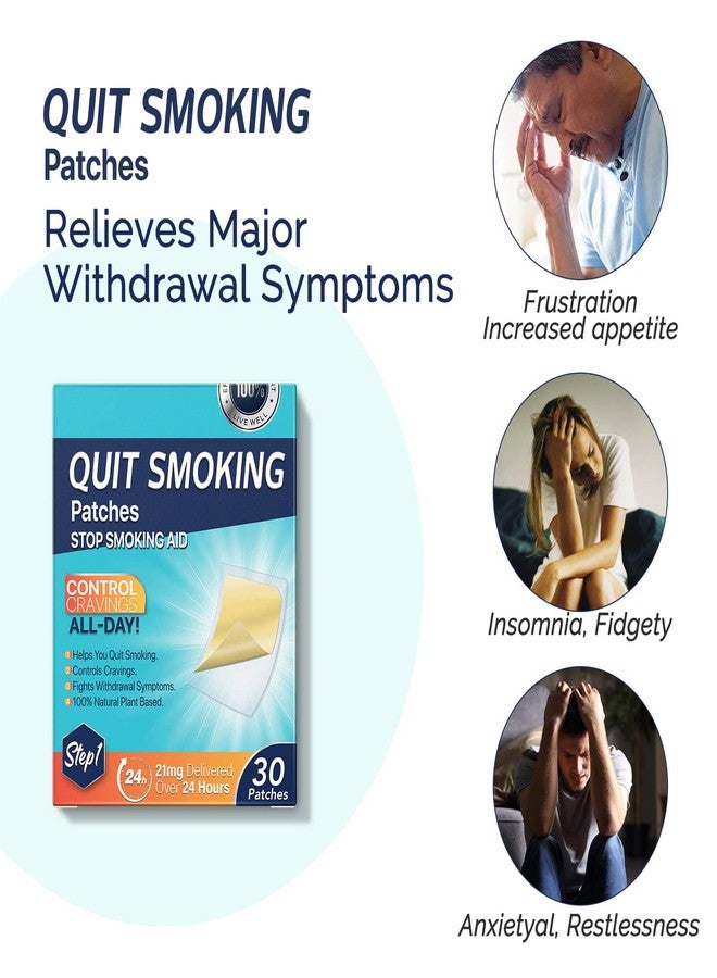 21mg Quit Smoking Patches, Step 1 Stop Smoking Aids Patches, 30 Count Quit Smoking Stickers that Work with 2 Weeks, Anti Smoking Patches, Easy & Effective Anti-Stickers - Image 3