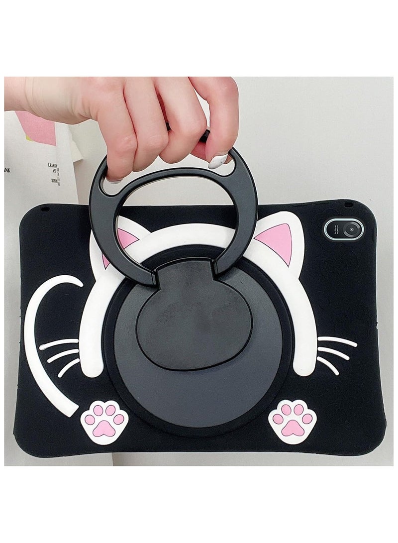 Compatible with Honor Pad 8 12 inch Case, Cute Cat Cover Kawaii Girls Women Strap and Handle Stand, Soft Silicone for Tablet 12 - Image 2
