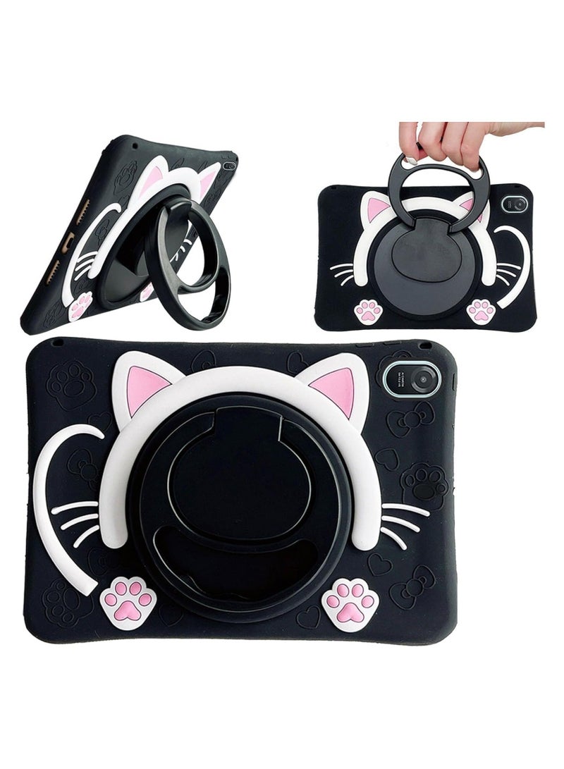 Compatible with Honor Pad 8 12 inch Case, Cute Cat Cover Kawaii Girls Women Strap and Handle Stand, Soft Silicone for Tablet 12 - Image 1