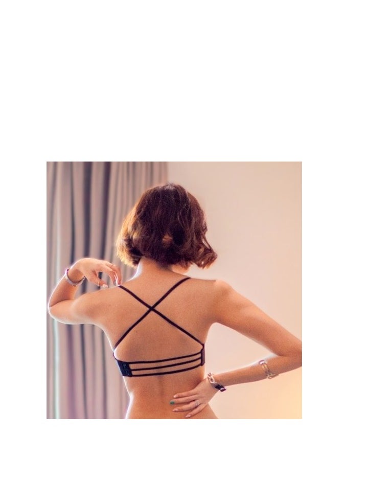 Generic - Women's Silicone Bra – Enhances bust size gracefully with 3 supportive straps and X-shaped design; features a front closure for easy wear, combining elegance and comfort for every occasion - Image 1