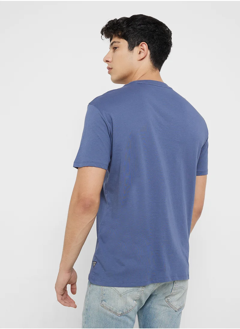GUESS Printed Short Sleeve Crew Neck T-Shirt