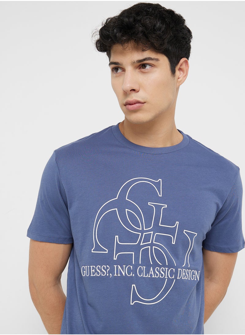 GUESS Printed Short Sleeve Crew Neck T-Shirt  - Image 3