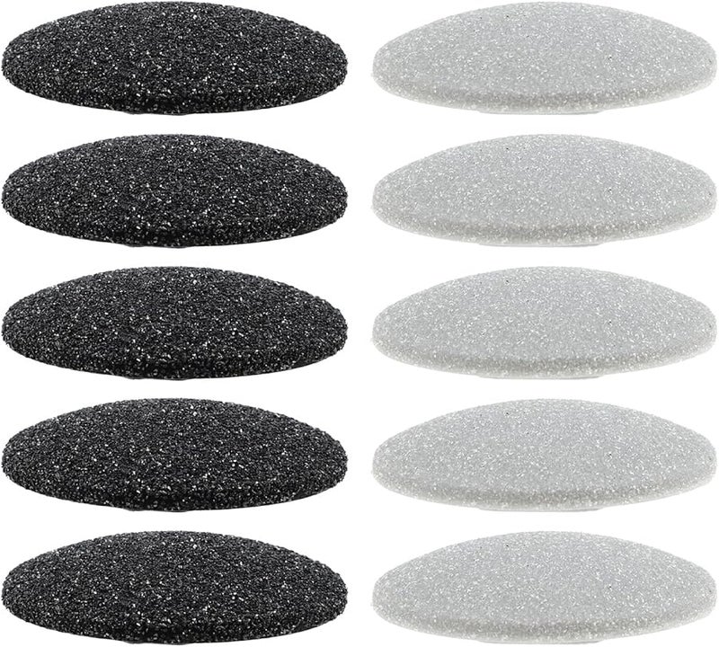 10Pcs Black And Gray Replacement Grinding Heads For Electric Pedicure Tools - Image 1