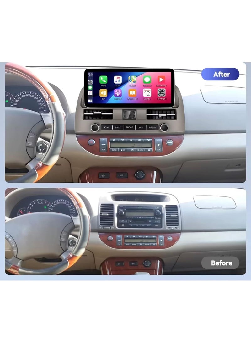 SHEZA STAR Android Car Stereo for Toyota Camry 2000-2006 Support Carplay, M-Link Wi-Fi BT, Radio GPS, 12.3 Inch IPS Screen with AHD Camera Included - Image 2