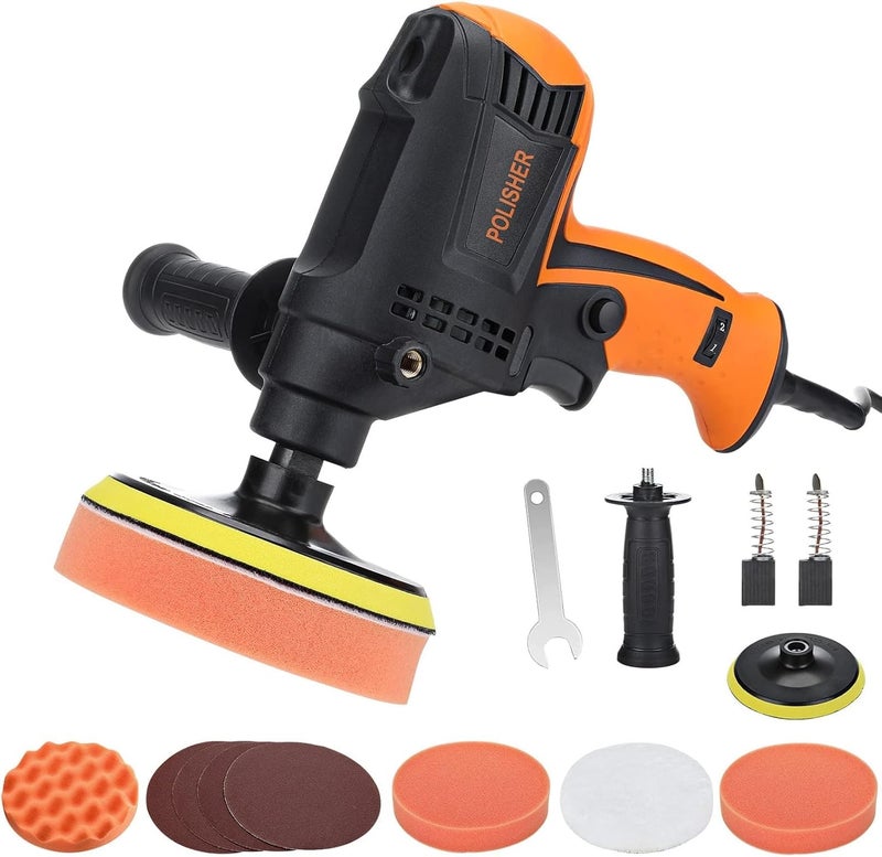 980W Polisher Machine Kit, Variable Speed Car Buffer Polisher, Home Diy Polisher Car Buffer Polisher Waxer Kit For Car Sanding Polishing Waxing Sealing Glaze - Image 1