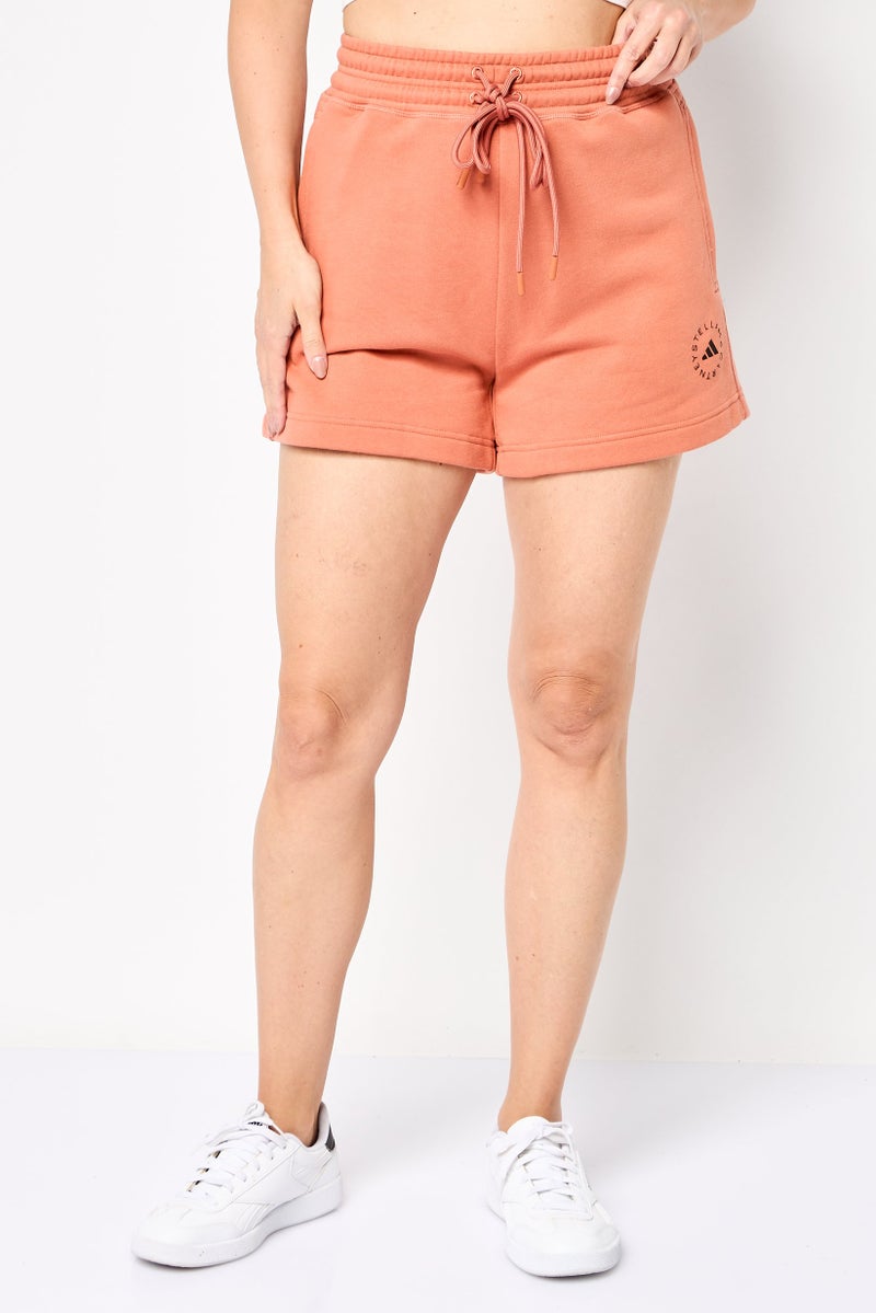 Adidas by Stella McCartney Women Sportswear Fit Drawstring Outdoor Shorts, Rust - Image 1