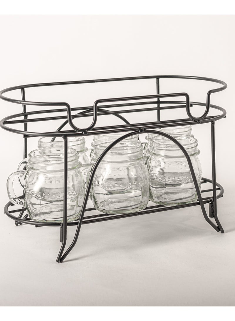 La Mesa Twin Glass Juice Dispenser with Juice Cups 9 Pcs Set 3.1 L - Image 4