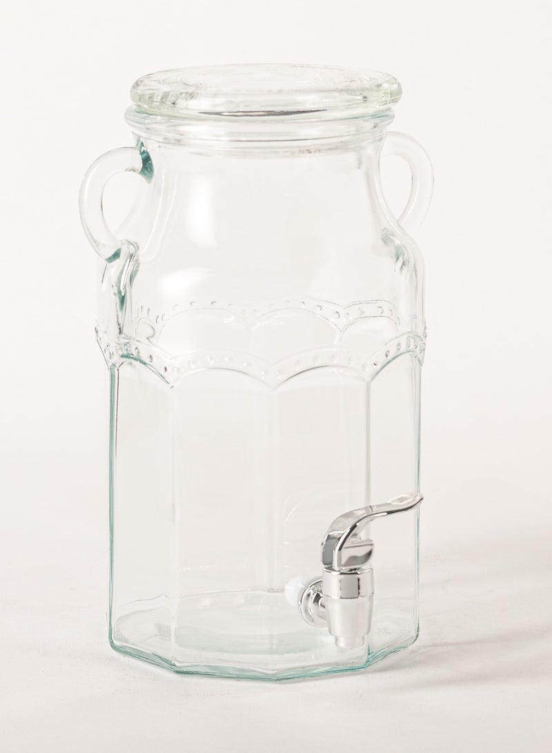 La Mesa Twin Glass Juice Dispenser with Juice Cups 9 Pcs Set 3.1 L - Image 3