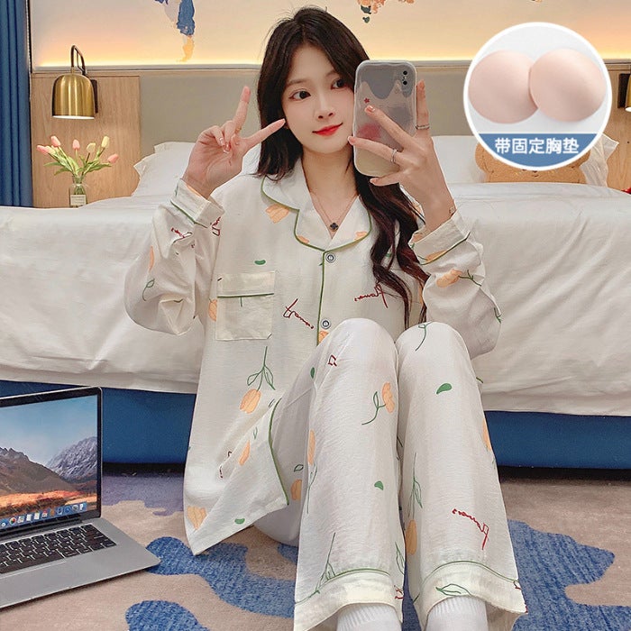 Cotton Cloud Pajamas Set Sweet Princess Style 622-9# 