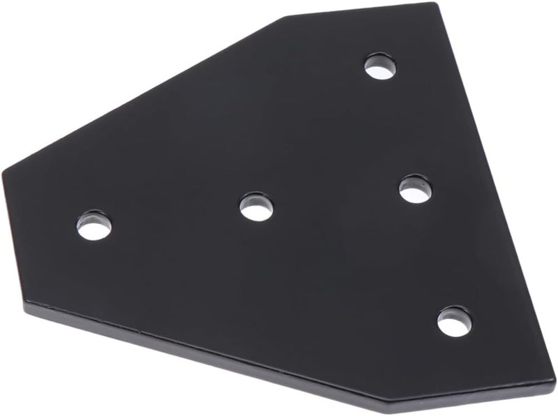 5hole Printer Linear Extrusion Joining Plate t Shape Aluminum Black Hardware Aluminum Extrusion Plate for Printing Accessories - Image 1