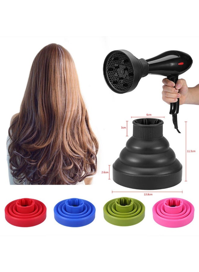 Hair Dryer Collapsible Storage Multifunction Diffuser Cover Black - Image 4