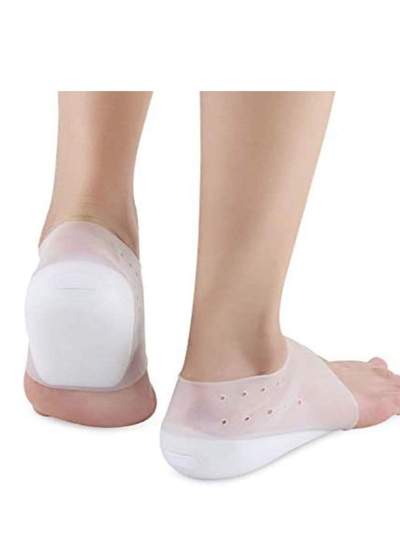 AS SEEN ON TV Invisible Cushion Insole Height Increase Arch Support Gel Heal Moisturizing Socks Clear - Image 1
