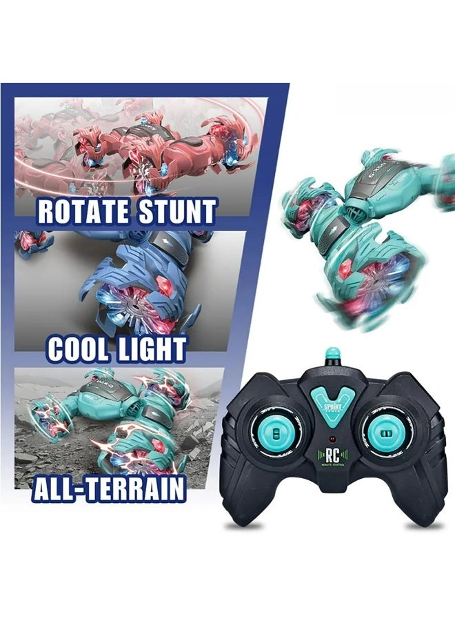 (360° Transforming Stunt Rock Car Remote Control - Dazzling Lights & Super Rotation - New Challenge!) - Image 2