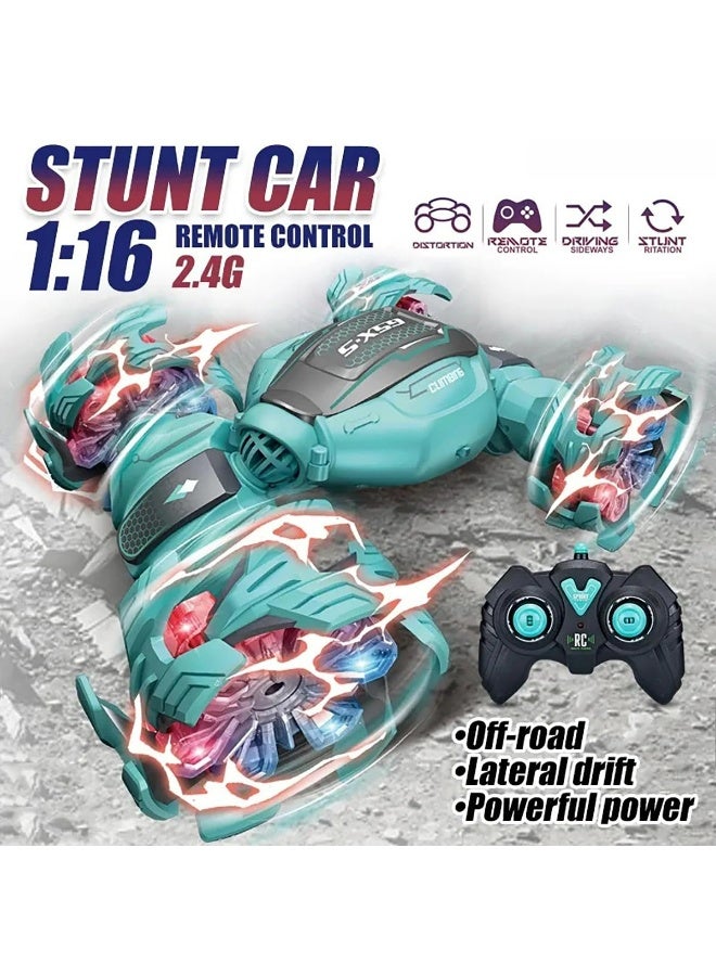(360° Transforming Stunt Rock Car Remote Control - Dazzling Lights & Super Rotation - New Challenge!) - Image 4