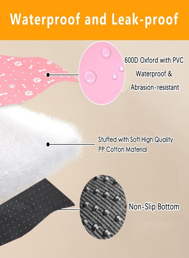 THINMUHAND 2 Pack Dog Playpen Bottom Pad Fits for 36 Inch 4 Panels Exercise Pet Playpen, Dog Crate Pad Puppy, Hoop and Loop Design (Note: Playpen Not Included). (Pink) - Image 5