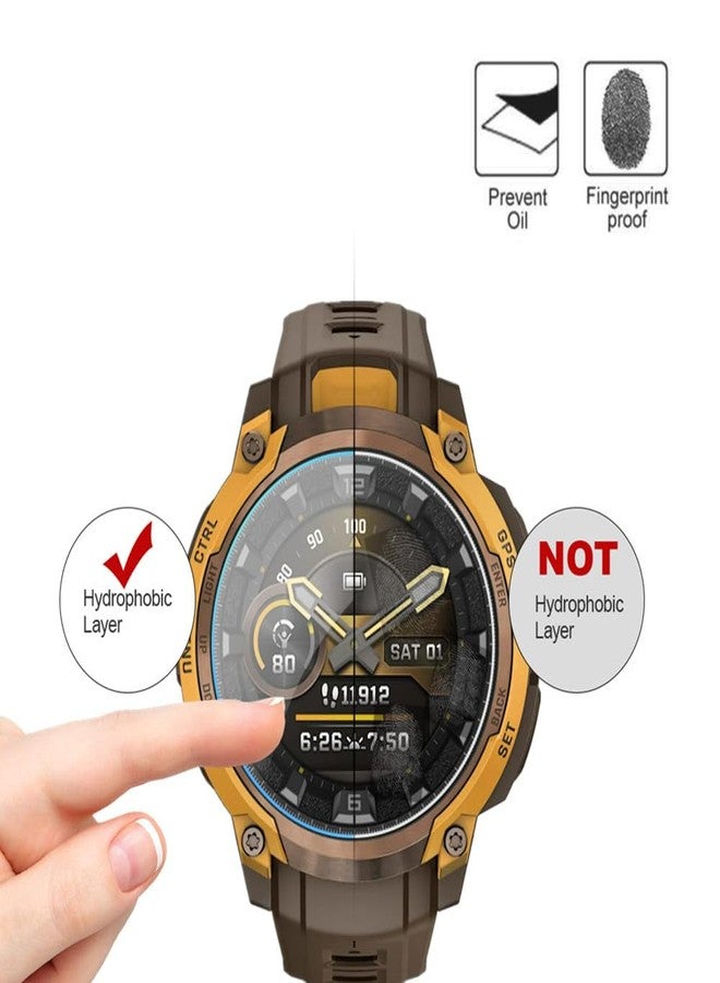 MIHENCE Screen Protector Compatible for Garmin Instinct Crossover AMOLED/AMOLED - Tactical Edition Smartwatch, 9H Tempered Glass Protective Film (3PCS) - Image 4