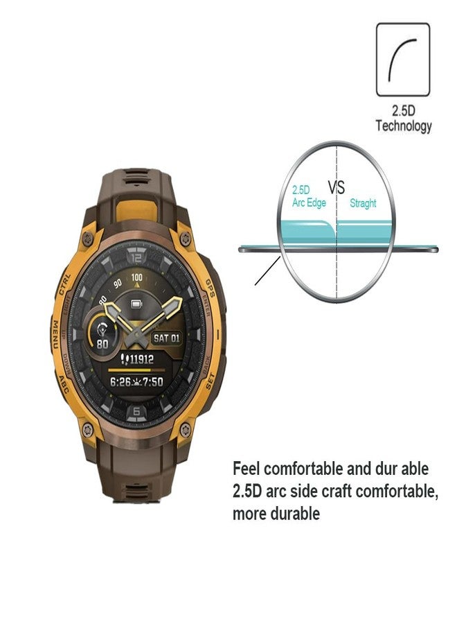 MIHENCE Screen Protector Compatible for Garmin Instinct Crossover AMOLED/AMOLED - Tactical Edition Smartwatch, 9H Tempered Glass Protective Film (3PCS) - Image 3