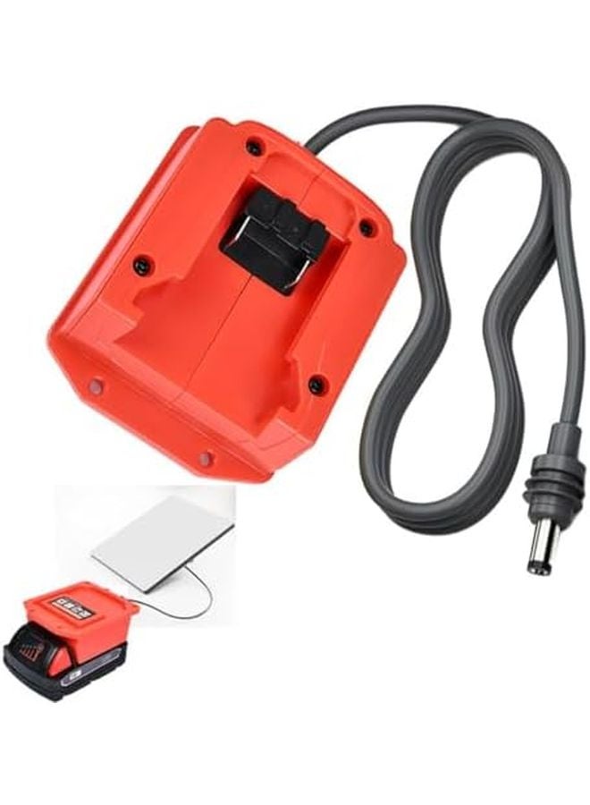 Red 18V To 20V Battery Adapter Converter With Socket For EV Appliances And Car Charger - Image 2