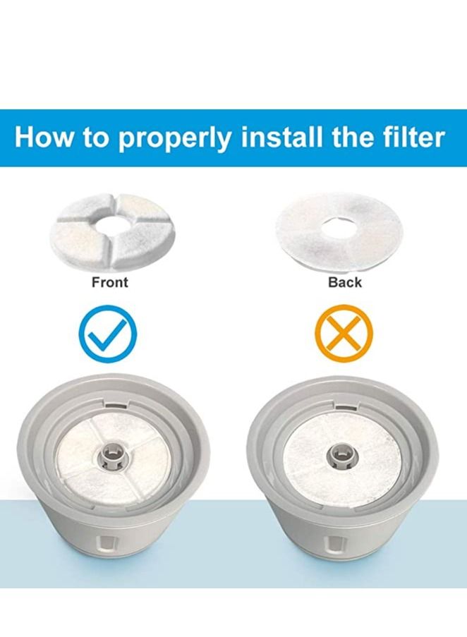 Dubkart Carbon Replacement Filters for Pet Fountain - Filters for Automatic Flower Water Dispenser Compatible for Cats and Dogs (4 pack) - Image 3