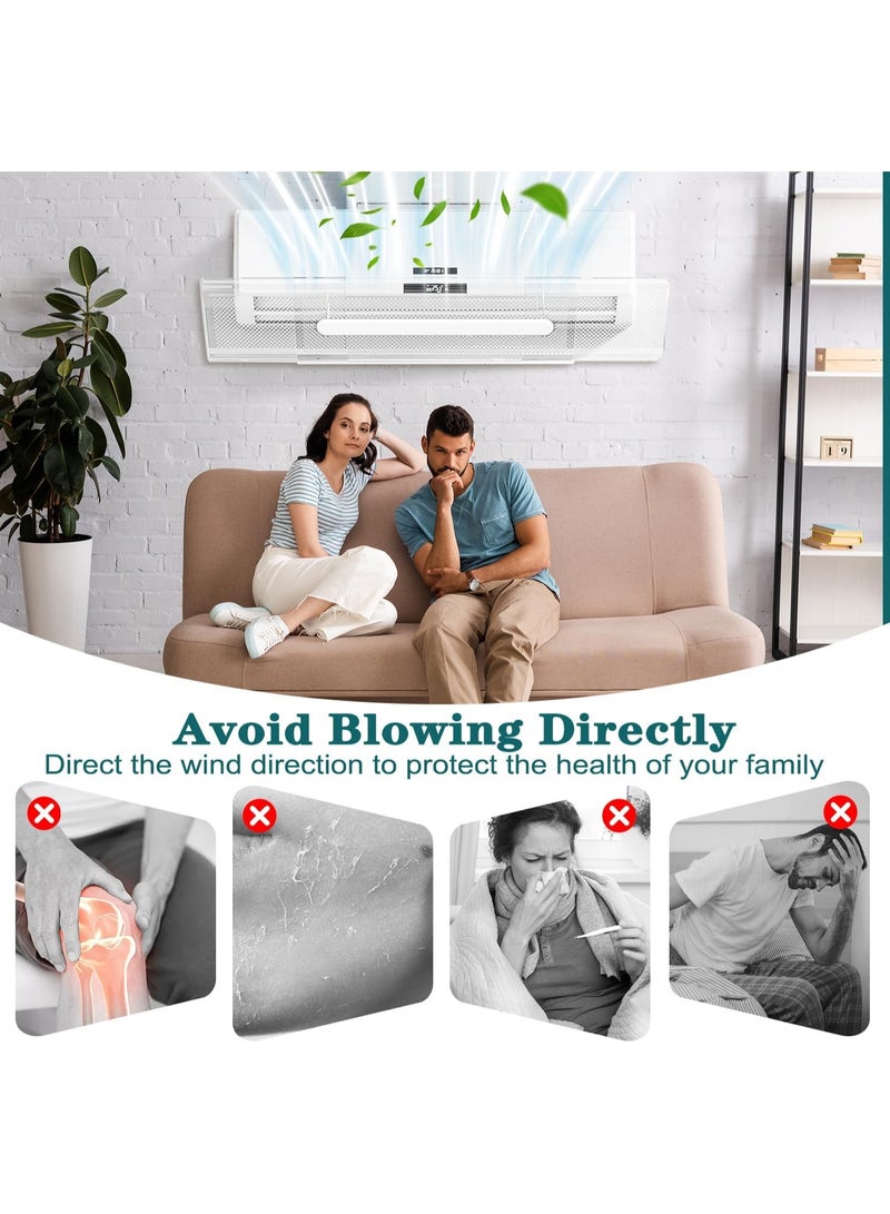 Flushrenic Air Conditioner Deflector,Split AC Deflector Central, Anti-Direct Blowing Baffle Windshield for Home, Adjustable AC air Deflector Suitable for Split air conditioners(53-95cm) - Image 5