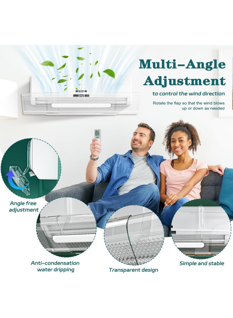 Flushrenic Air Conditioner Deflector,Split AC Deflector Central, Anti-Direct Blowing Baffle Windshield for Home, Adjustable AC air Deflector Suitable for Split air conditioners(53-95cm) - Image 4