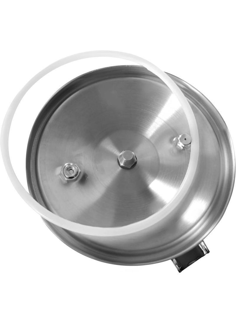 Denx An 11-liter aluminum pressure cooker with a diameter of 28 cm, featuring a modern and elegant design, a tightly sealed lid, an innovative safety system with a smart pressure valve that prevents explosions, and a sturdy base that provides even heat distribution for fast and healthy cooking. Ideal for all kinds of meals and for large families in stylish modern kitchens. - Image 5