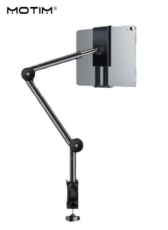 Motim Adjustable Tablet Stand iPad Holder for Desk and Bed, Lazy Phone Holder Flexible Tablet Holder Hands Free for iPad pro, iPad, iPhone 17/16/15/14/13/12/11 etc, Samsung Galaxy, and All 4-12.9" Devices