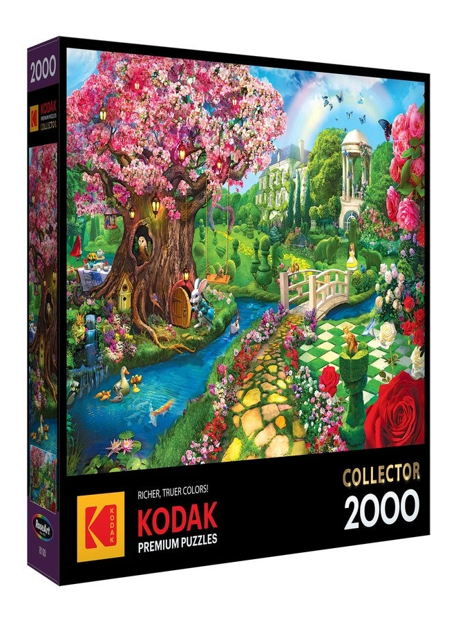 RoseArt - Kodak Premium - Spring Garden 2000 Piece Jigsaw Puzzle, Alice in Wonderland Puzzle for Adults - Image 1