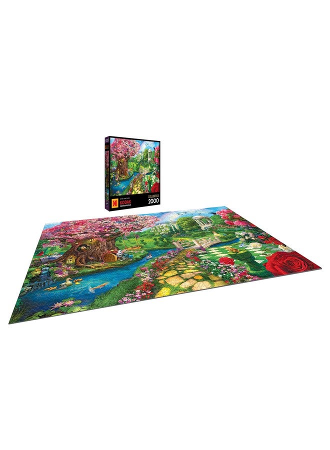 RoseArt - Kodak Premium - Spring Garden 2000 Piece Jigsaw Puzzle, Alice in Wonderland Puzzle for Adults - Image 3