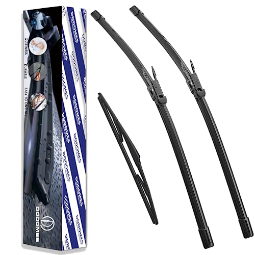 DODOMES 28" + 28" Windshield Wipers with 12" Rear Wiper Blade Replacement for Ford Focus 2012 2013 2014 2015 2016 2017 2018 Original Factory OEM Quality (Pack of 3) - Image 1