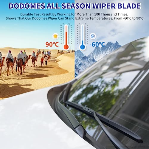 DODOMES 28" + 28" Windshield Wipers with 12" Rear Wiper Blade Replacement for Ford Focus 2012 2013 2014 2015 2016 2017 2018 Original Factory OEM Quality (Pack of 3) - Image 5