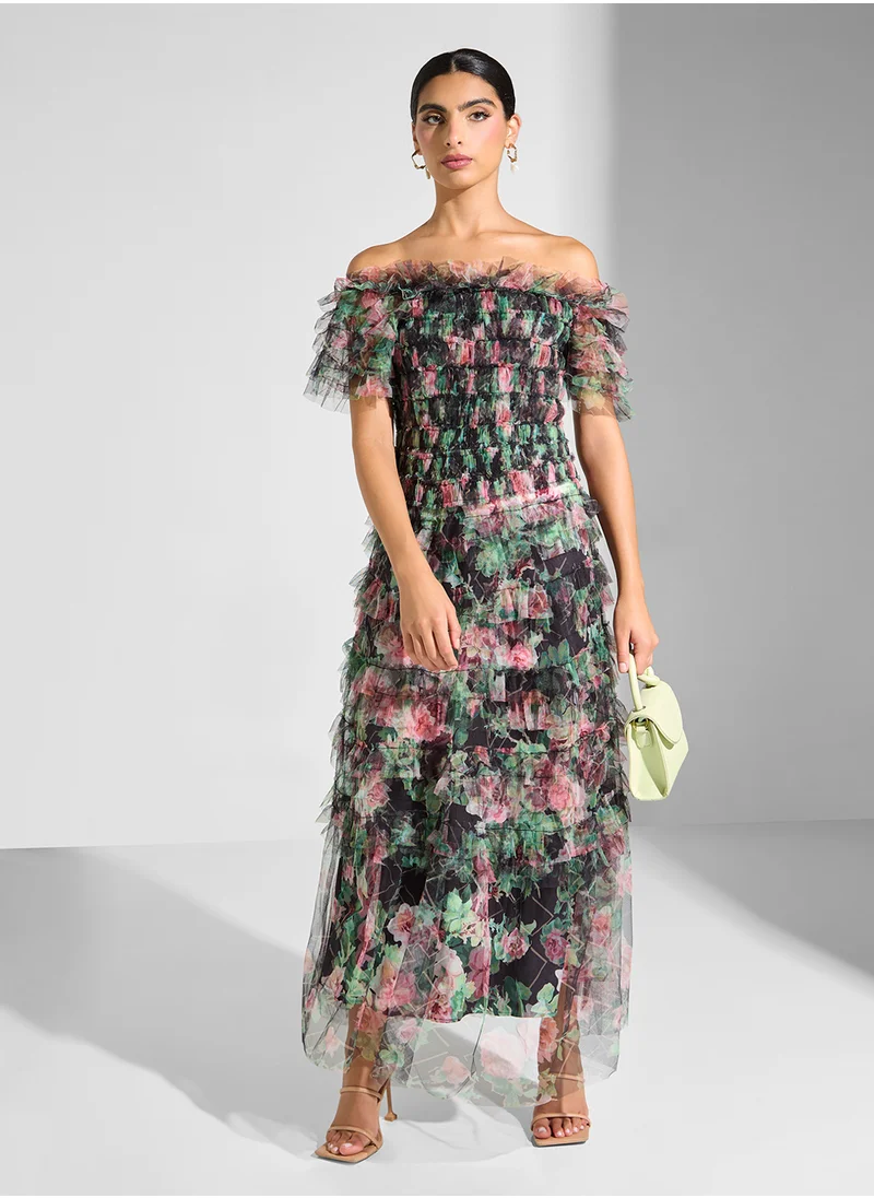 Ella Limited Edition Off Shoulder Floral Dress