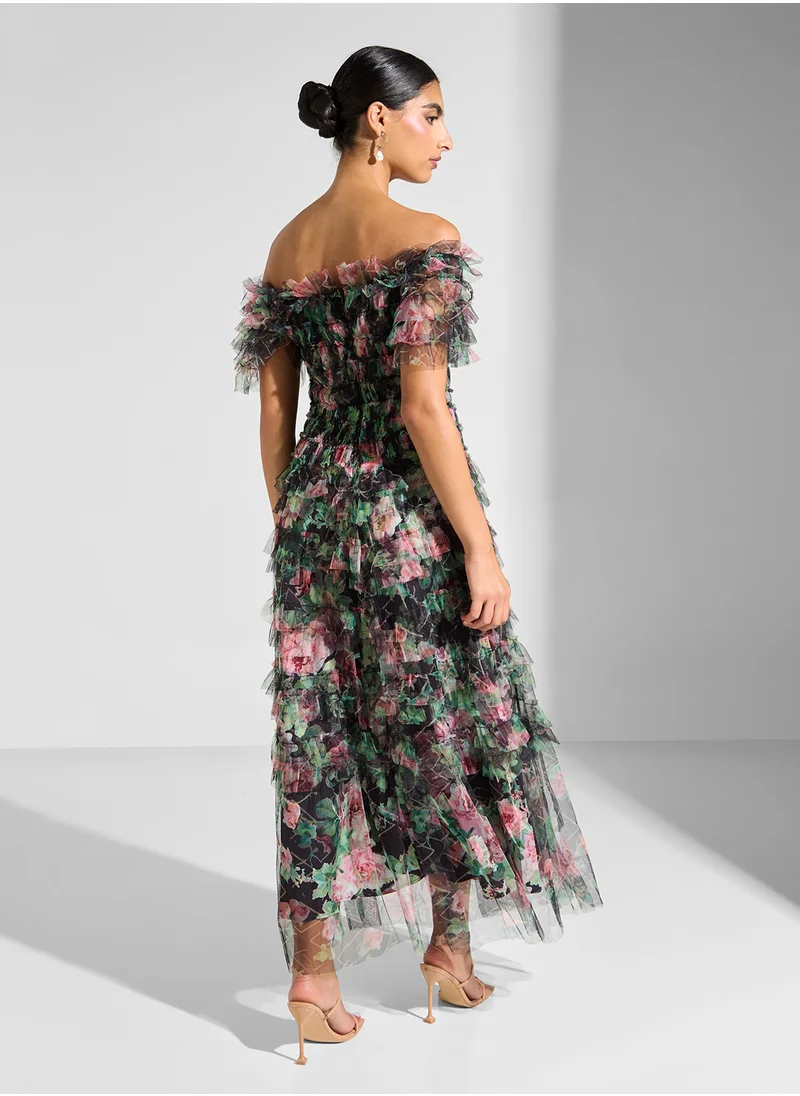 Ella Limited Edition Off Shoulder Floral Dress