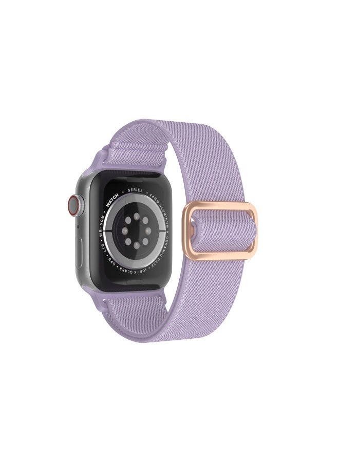 ترامكس حلقة فايوليت سولو لوب مطاطية مطاطية متوافقة مع سوار ساعة أبل للرجال 40 ملم للرجال 41 ملم للرجال 38 ملم للرجال 42 ملم، سوار معصم نايلون ناعم مضفر مرن لساعة iWatch Series 10 9 9 8 7 7 6 5 4 3 3 2 1 SE Ultra - Image 2