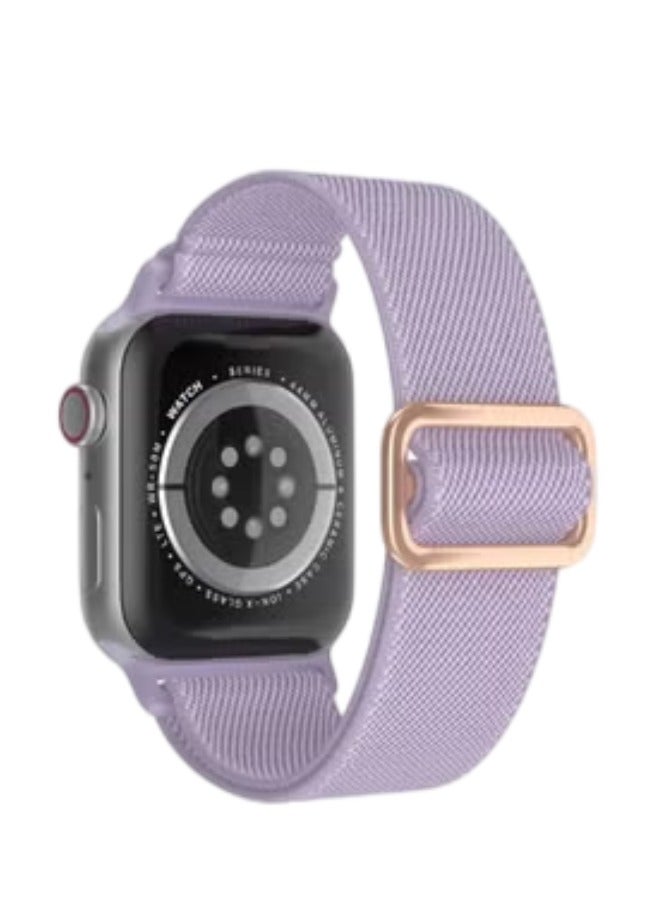 ترامكس حلقة فايوليت سولو لوب مطاطية مطاطية متوافقة مع سوار ساعة أبل للرجال 40 ملم للرجال 41 ملم للرجال 38 ملم للرجال 42 ملم، سوار معصم نايلون ناعم مضفر مرن لساعة iWatch Series 10 9 9 8 7 7 6 5 4 3 3 2 1 SE Ultra - Image 1